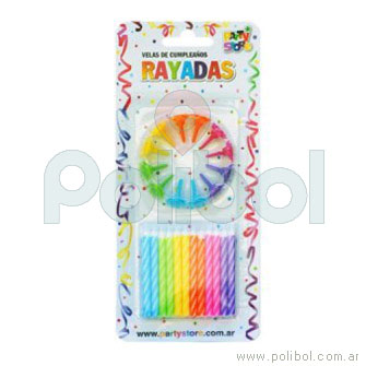 VELAS PERLADAS PASTEL FINITAS X 24 UNIDADES