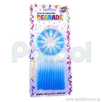Velas degradé celestes