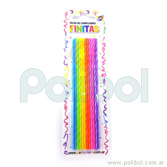 Velas finitas torneadas Multicolor