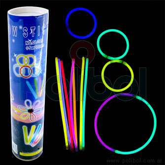 Pulseras luminosas Glow Stick x 100, 029506