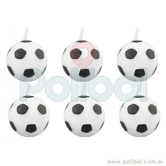 Velas con forma de pelota de fútbol