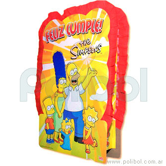 Piñata de cartón Los simpsons