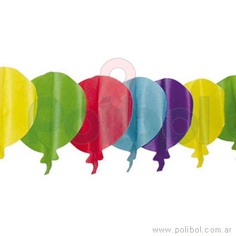 Guirnalda de globos de papel coloridos