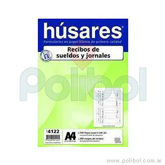 Recibo de sueldo A4 horizontal por 200 4122