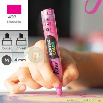 Marcador Acrylic Color Magenta 492