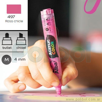 Marcador Acrylic Color Rosa Chicle 497