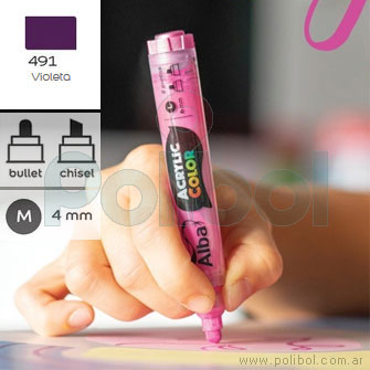 Marcador Acrylic Color Violeta 491