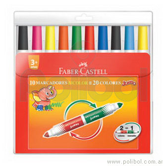 Marcadores Jumbo Bicolor x10