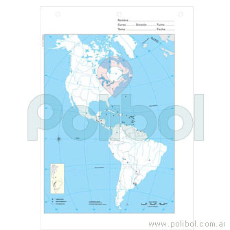 Mapa América Político n3 x5