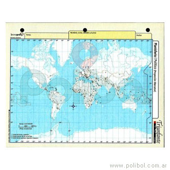 Mapa Planisferio Político n3 x5