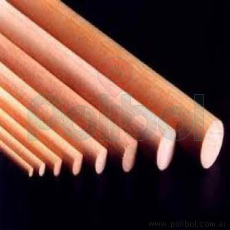 Varilla de madera de pino cilíndrica