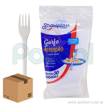 Tenedores blancos x 1000