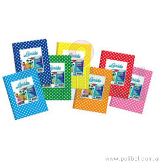 Cuaderno Lunares Blanco Verde