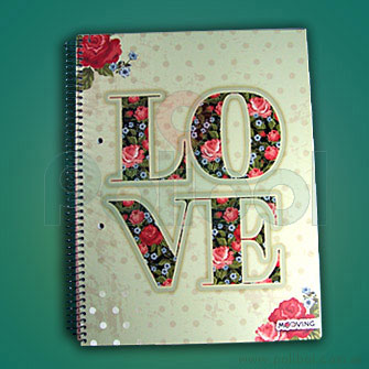 Cuaderno de 80 hojas cuadriculadas A4 Love