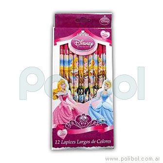 Lápices de colores Princesas x 12