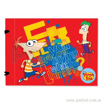 Carpeta N5 de Dibujo Phineas y Ferb
