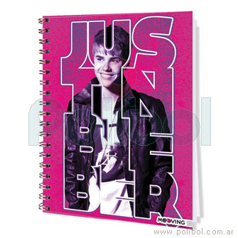 Cuaderno de tapa semi dura Justin Bieber