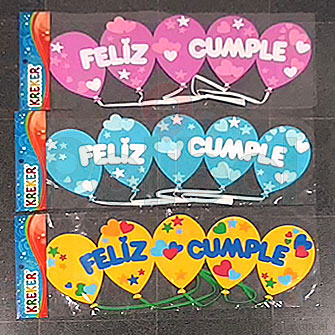 Cartel Feliz Cumple de goma eva