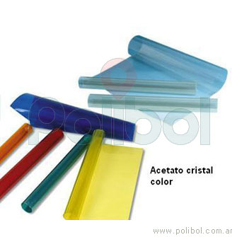 Acetato cristal color naranja