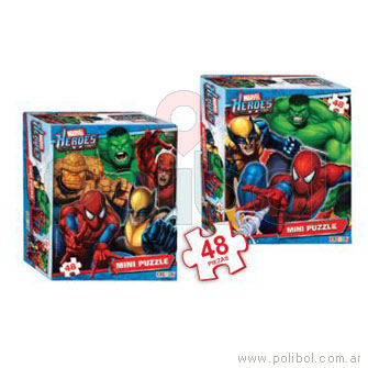 Mini Puzzle Marvel - 48 piezas