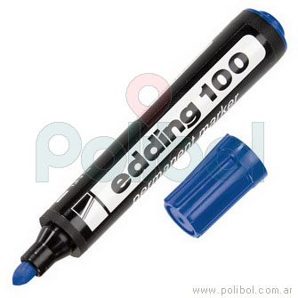 Marcador permanente azul 100