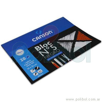 Block de hojas N5 color negro