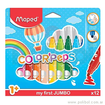 Marcadores Color'Peps Maxi x12