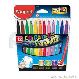 Marcadores Color Peps Long-life  x 12