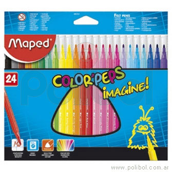 Marcadores de colores. Color Peps x 24