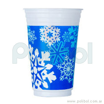 Vaso decorado Nieve 300 ml