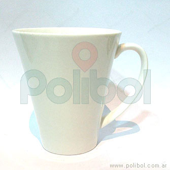 Taza blanca cónica