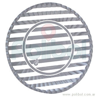 Plato chico rayado plateado