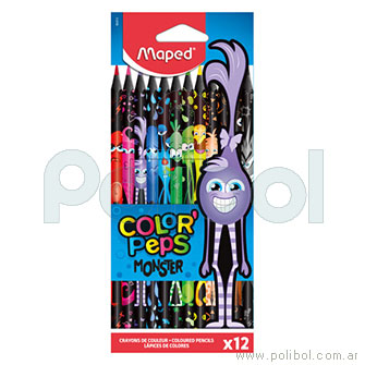 Lápices Color'peps Monster x 12