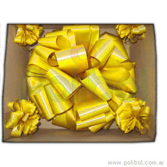 Moño para auto amarillo