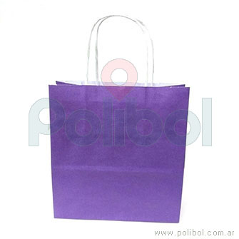 Bolsa violeta con manija