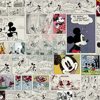 Bobina Papel de regalo Mickey Mouse comic 35cm.