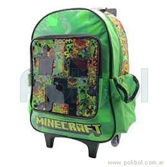 Mochila Escolar Minecraft personajes gamer - Cresko