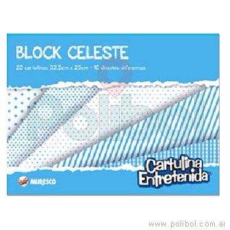 Block cartulina entretenida Celeste