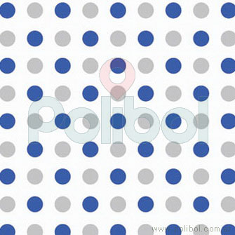 Papel de regalo círculos azules y plateados