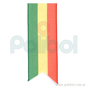 Cinta motivo bandera de Bolivia 25 mm.