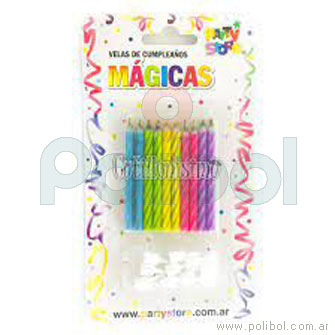 Velas mágicas multicolor