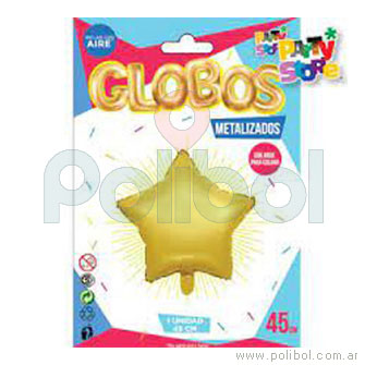 Globo estrella dorada