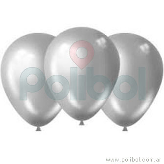 Globo N12 plata liso