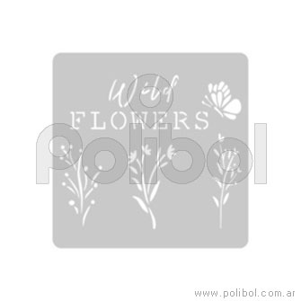 Stencil Wild Flowers