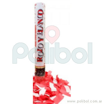 Cañon lanzapapeles rojo y blanco