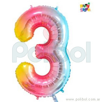 Globo N3 Multicolor pastel