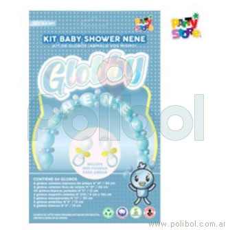 Set de globos Baby Shower celeste
