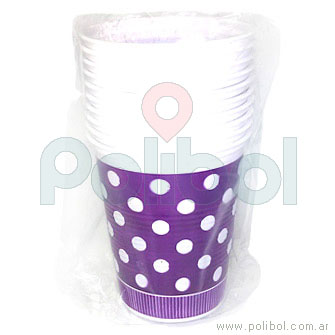 Vasos de cotillón Violeta x 10