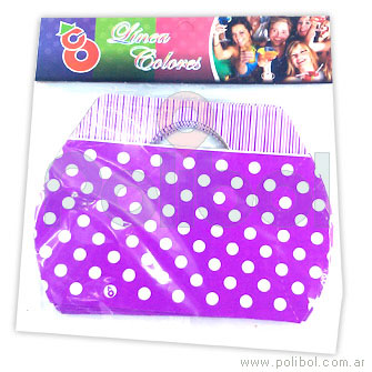 Caja para sorpress violeta con lunares x 10