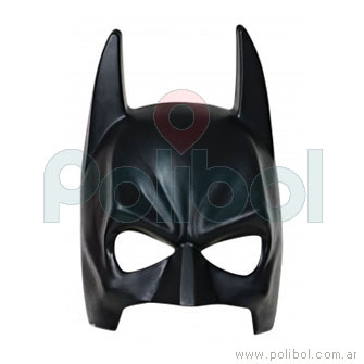 Máscara de Batmán para cotillón color negro.
